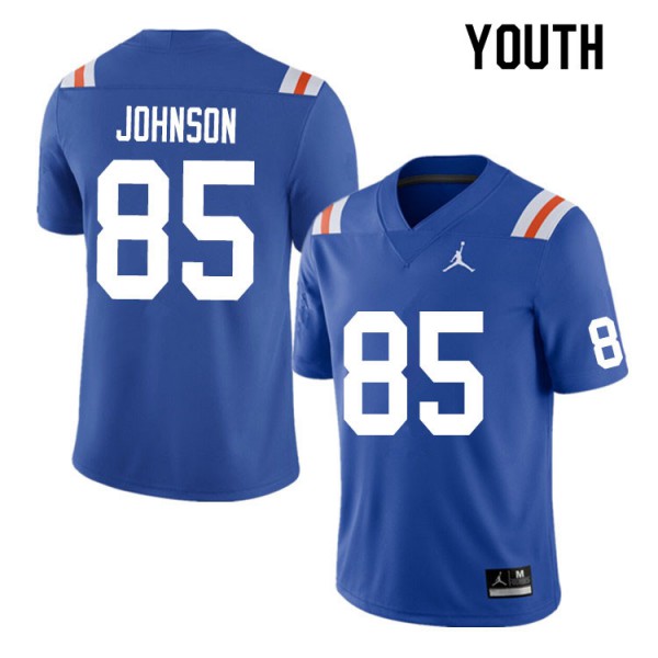 Youth #85 Kevin Johnson Florida Gators College Football Jersey Throwback